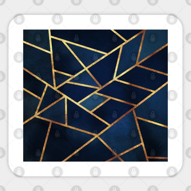 Navy Gold Geometric Sticker by themadesigns